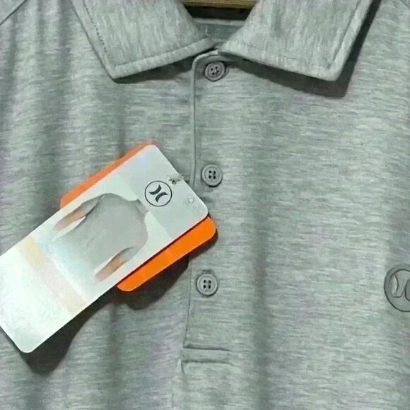 Hurley Polo Mens XX-Large Gray Short Sleeve Performance Stretch Wicking Golf NWT - Picture 4 of 6